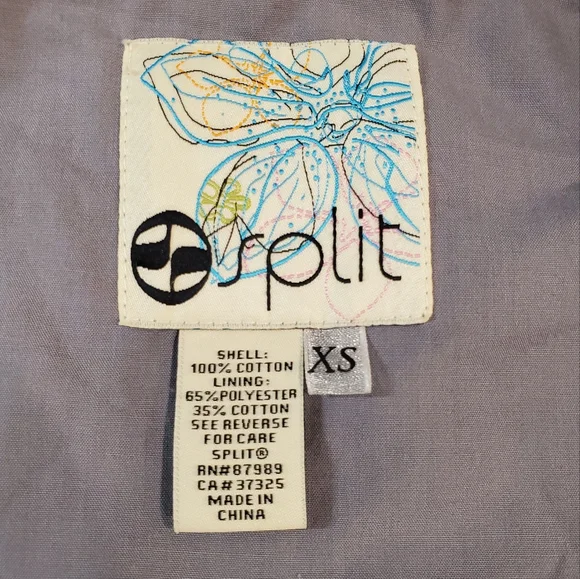 Split Women Blue Plaid Print Button Bomber Jacket Size XS - Picture 11 of 12